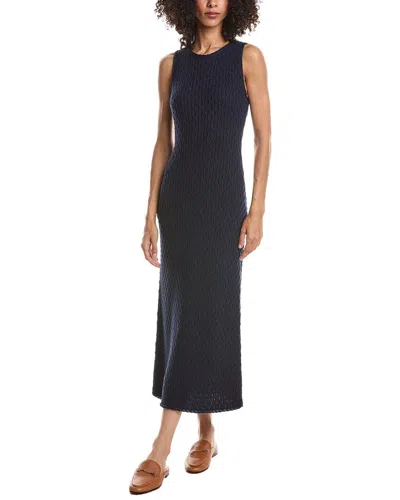Theory Textured Maxi Dress In Black