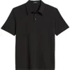 Theory Buttoned Short-sleeved Polo Shirt In Blk