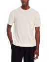 Theory Textured Short Sleeve Sweater In Neutral
