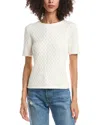 Theory Textured T-shirt In Ivory