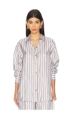 Theory Boyfriend Shirt Cinder Multi In Cinder Multi