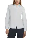 Theory Fitted Shirt In Good Cotton In Blue
