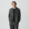 Theory Three-button Blazer In Cashmere-blend Flannel In Gray