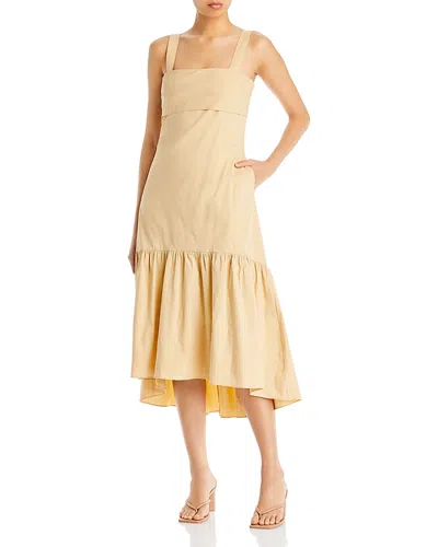 Theory Tie Back Dr Eco Dress In Butter Yellow