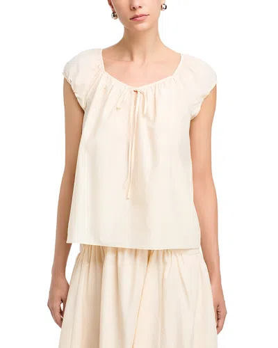 Theory Tie Front Top In Neutral