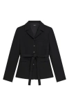 Theory Tie Waist Jacket In Black