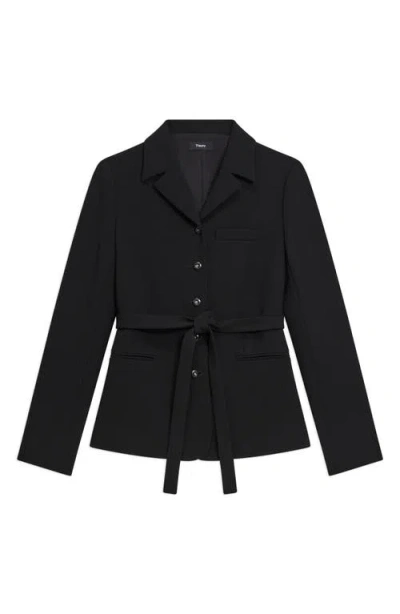 Theory Tie Waist Jacket In Black