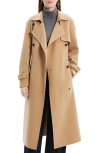 Theory Relaxed Trench Coat In Double-face Wool-cashmere In New Camel - E92
