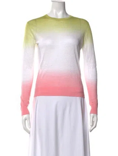 Pre-owned Theory Tie-dye Print Crew Neck Sweater In Neutrals