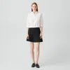 Theory Tiered Flare Skirt In Admiral Crepe In Black