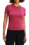 Theory Tiny Apex Organic Pima Cotton T-shirt In Pink