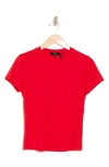 Theory Tiny Apex Organic Pima Cotton T-shirt In Geranium