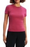 Theory Tiny Apex Organic Pima Cotton T-shirt In Pink
