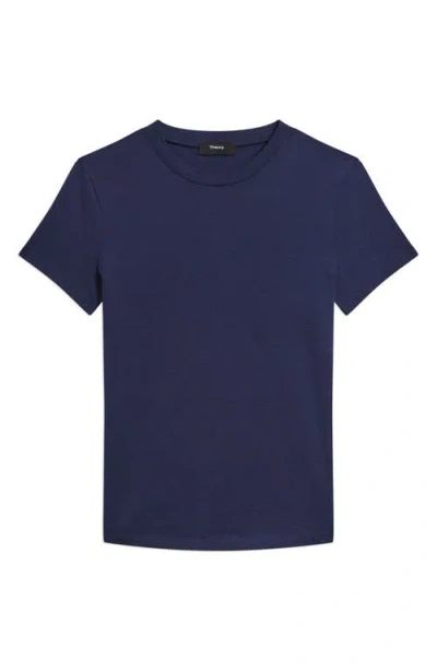 Theory Tiny Apex Organic Pima Cotton T-shirt In Blue