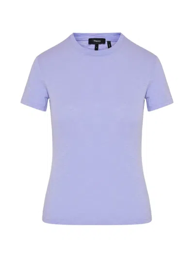 Theory Tiny Slub-texture T-shirt In White