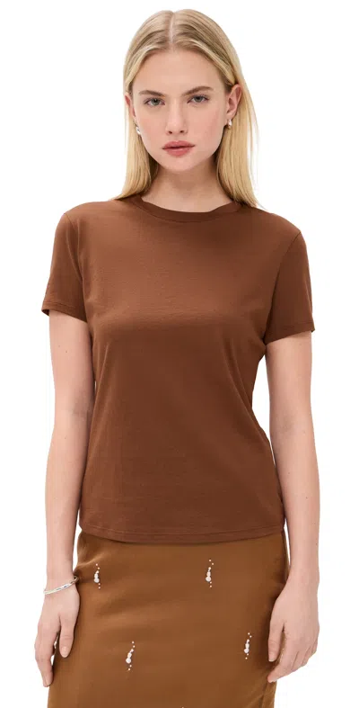 Theory Tiny Tee 2. Apex Tee Caramel In Brown