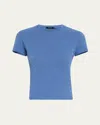 Theory Tiny Tee 2 Nebulous Organic Cotton Top In Blue