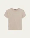 Theory Tiny Tee 2 Nebulous Organic Cotton Top In Neutral
