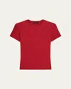 Theory Tiny Tee 2 Nebulous Organic Cotton Top In Red