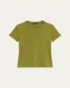 Theory Tiny Tee 2 Nebulous Organic Cotton Top In Green