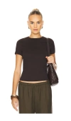 Theory Tiny Tee 2 Nebulous Organic Cotton Top In 黑色
