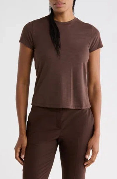 Theory Tiny Tee Atmos Light T-shirt In Brown