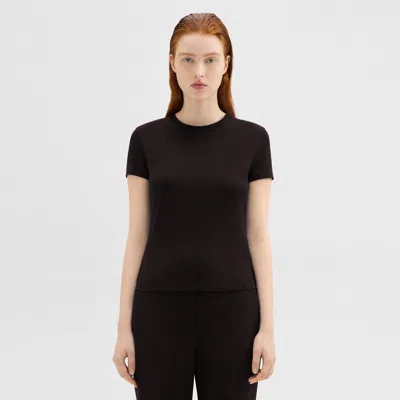 Theory Tiny Tee In Organic Cotton In Brown