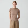 Theory Tiny Tee In Organic Cotton In Brown