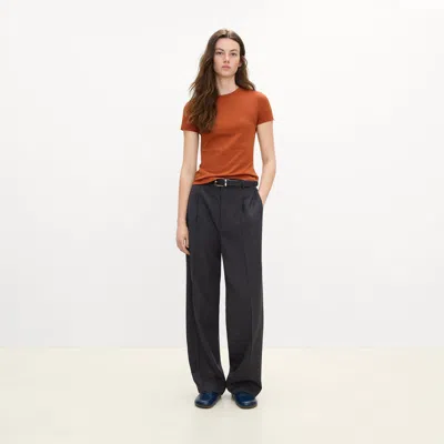 Theory Tiny Tee In Organic Cotton In Brown