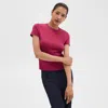 Theory Tiny Tee In Organic Cotton In Deep Rose
