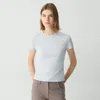 Theory Tiny Tee In Organic Cotton In Pearl Blue
