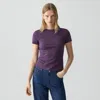 Theory Tiny Tee In Organic Cotton In Purple