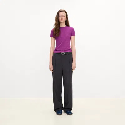 Theory Tiny Tee In Organic Cotton In Purple