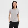 Theory Tiny Tee In Organic Cotton In Soft Grey Melange
