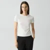 Theory Short-sleeve Boucle Tiny Tee In White