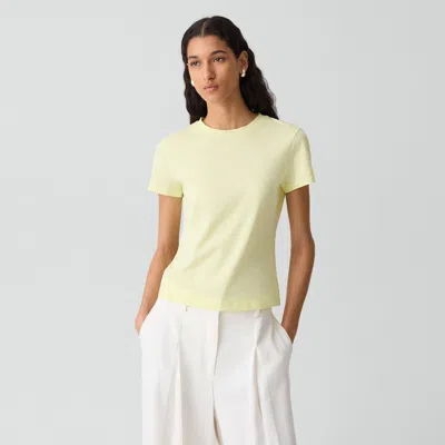 Theory Tiny Tee In Organic Cotton In Yellow