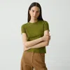 Theory Tiny Tee In Organic Slub Cotton In Green