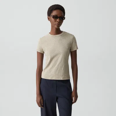 Theory Tiny Tee In Organic Slub Cotton In Gray