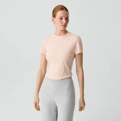 Theory Tiny Tee In Organic Slub Cotton In Pink
