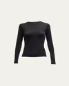 Theory Tiny Tee Long-sleeve Cotton T-shirt In Black