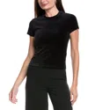 Theory Tiny Velour T-shirt In Black