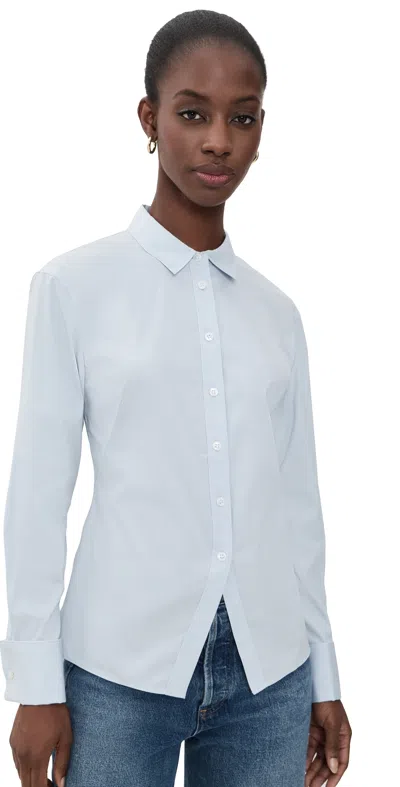 Theory Tlr Cutaway Shirt Cool Fog