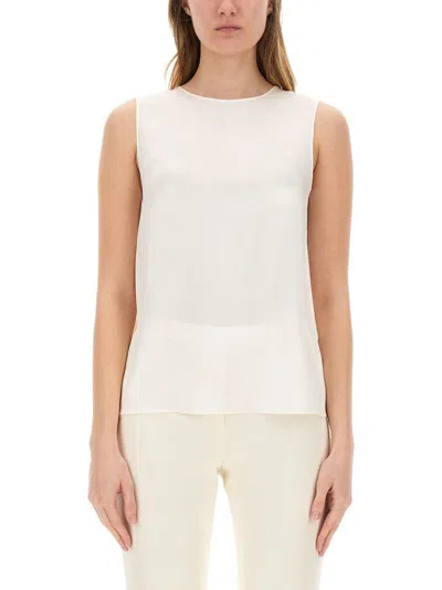 Theory Twisted Tank Top In Organic Cotton In White
