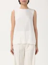 Theory Womens Ivory Sleeveless Regular-fit Silk Top