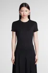 Theory Leenda Regal Merino Wool Knit Mock-neck Top In Black