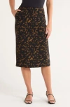 Theory Tortoiseshell Pencil Skirt In Multi
