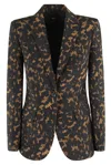 Theory Staple Tortoise-print Slim Crepe Blazer In Multicolour