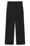 Theory High-waist Straight-leg Pant In Good Wool In Nocturne Navy