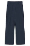 Theory Trace High Waist Straight Leg Stretch Wool Pants In Nocturne Navy