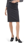Theory Trace Slim Fit Stretch Wool Skirt In Charcoal Melange